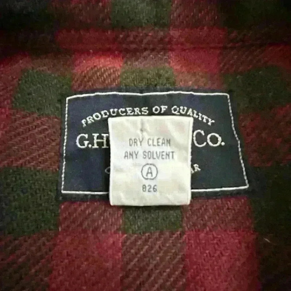 VTG G.H. Bass Co. Outdoor Gear Mens XL Plaid Flannel Shirt Wool Blend Button Up - Picture 8 of 10